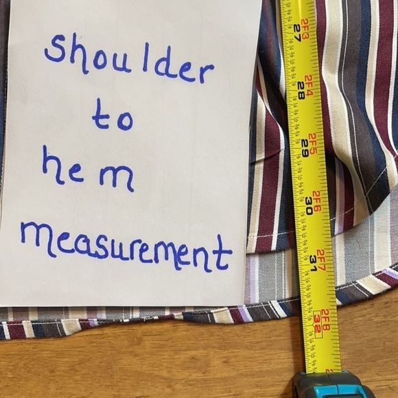 TAILORBYRD LONG SLEEVE BUSINESS DRESS DARK STRIPES LARGE 100% COTTON  ULTRA SOFT - Picture 4 of 6